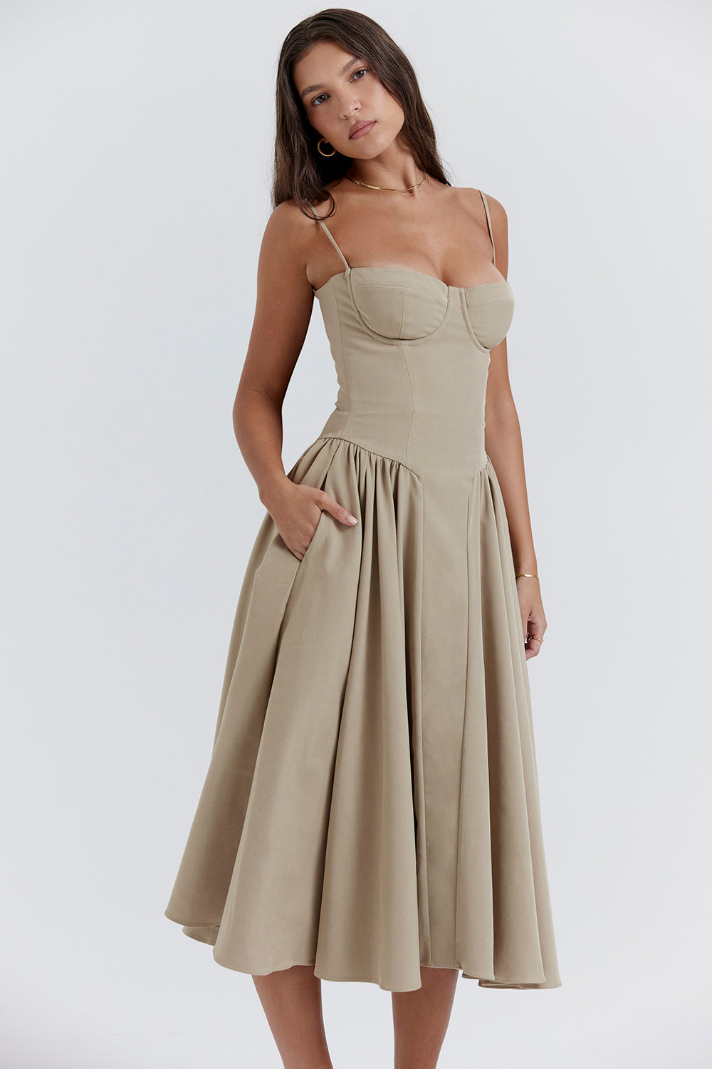 Élodie - Robe midi raffinée