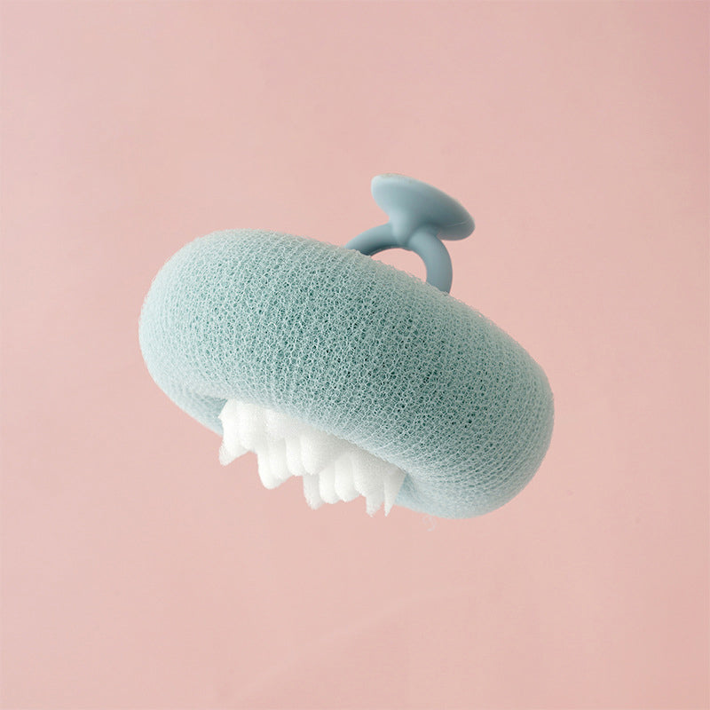 PurePuff - Éponge de bain et gommage en forme de beignet
