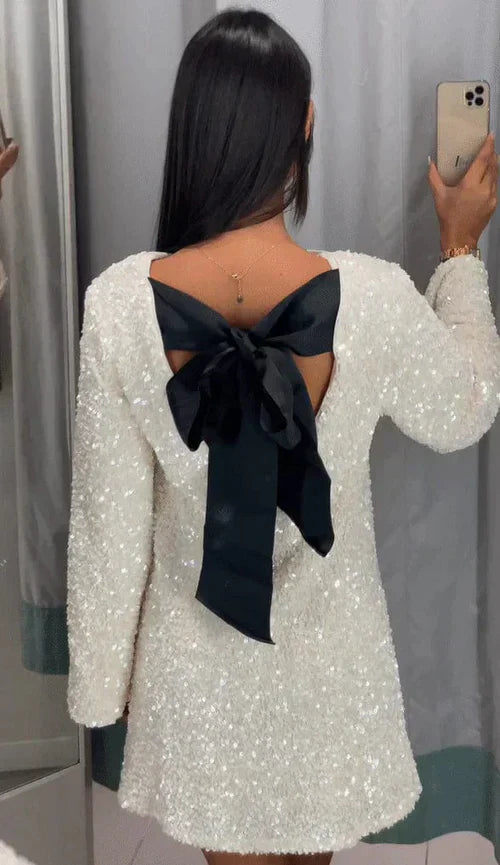 Robe pailletée Frida avec un twist bande