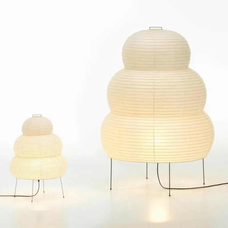 LumiGourd - Lampadaire artistique en papier à trois niveaux