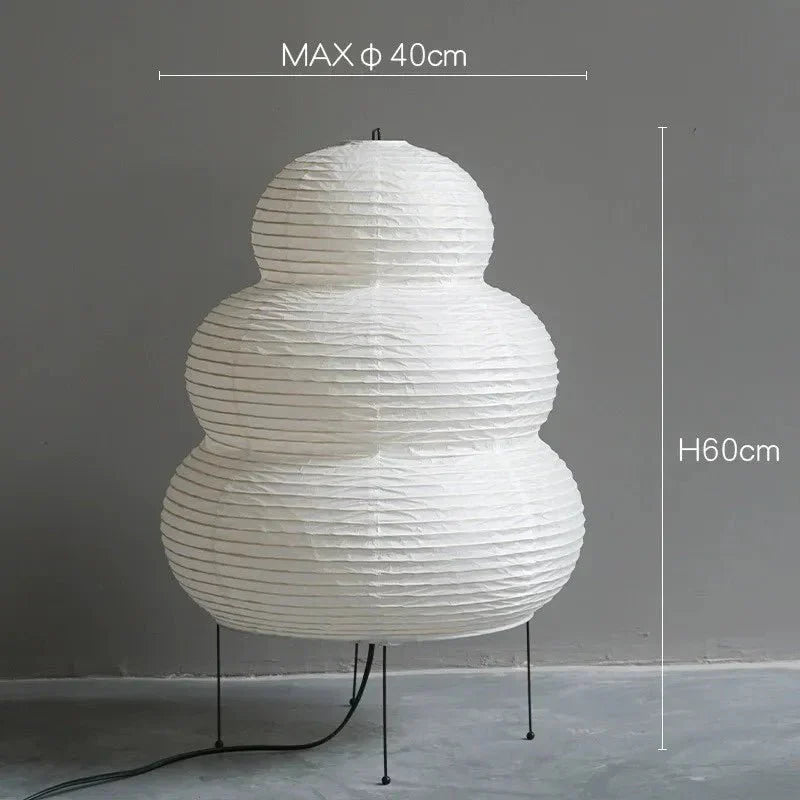 LumiGourd - Lampadaire artistique en papier à trois niveaux
