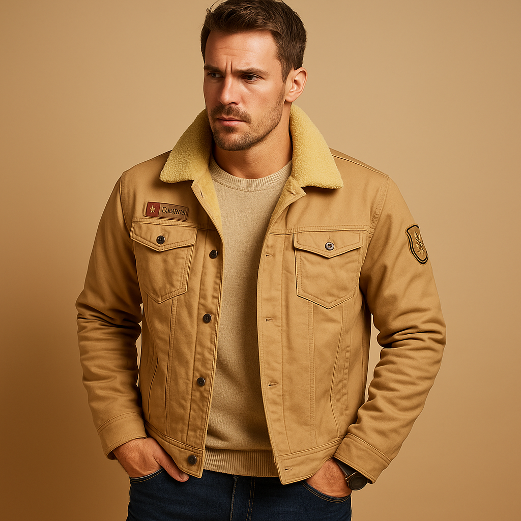 Pull en molleton chaud pour hommes avec renfort | Daan