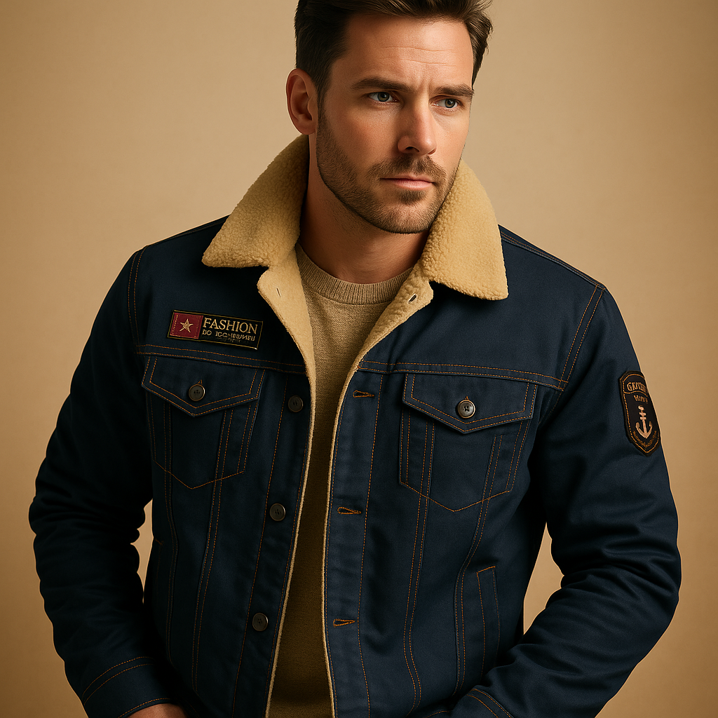 Pull en molleton chaud pour hommes avec renfort | Daan