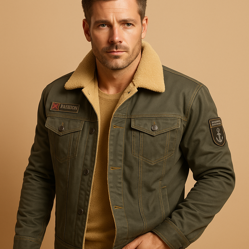 Pull en molleton chaud pour hommes avec renfort | Daan
