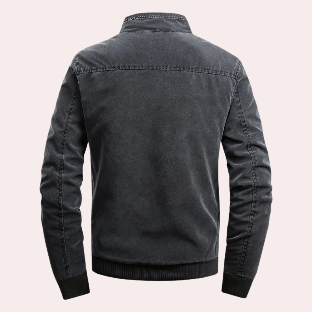 Marius - Veste zippée décontractée à col montant pour homme