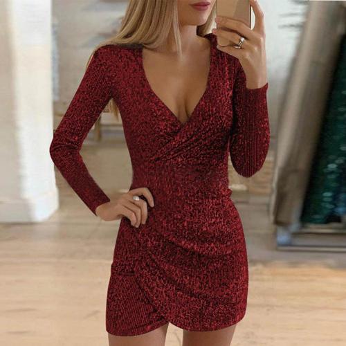 Robe Femme Caroline Paillettes Wrap