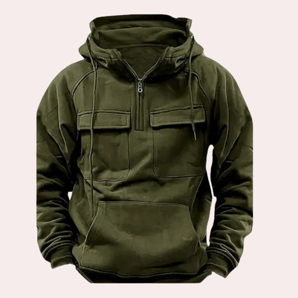 Mikkel Halvzip Sweat à Capuche pour Homme – Élégance et Confort au Quotidien