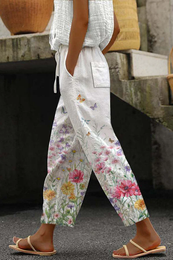 Eliza - Pantalon large imprimé et confortable